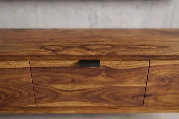 Zwevend organisch tv meubel sheeshamhout 160 cm