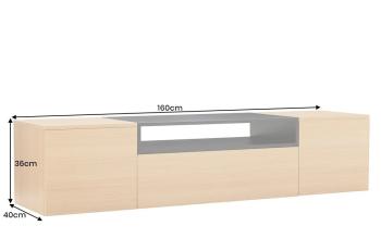 Zwevend tv-meubel eiken kleur 160 cm