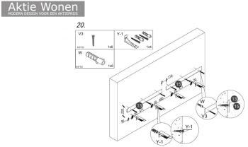 Zwevend tv-meubel wit eiken kleur 160 cm