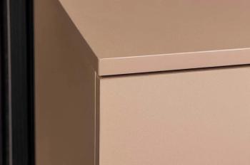 Zwevend tv-meubel beigegrijs met eiken 160 cm