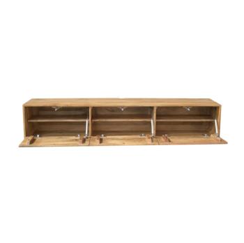 Zwevend tv meubel naturel mangohout 160 cm