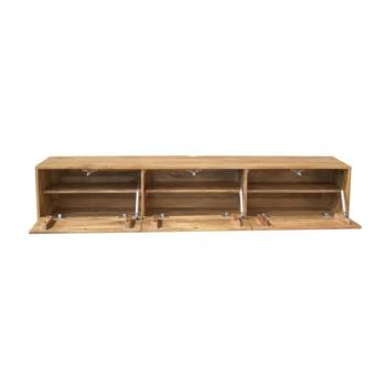Zwevend tv meubel naturel mangohout 160 cm