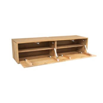 Zwevend tv meubel naturel bruin 120 cm
