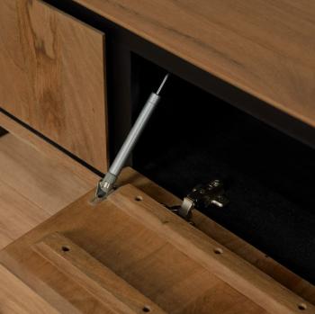 Hangend design TV meubel mangohout 240cm