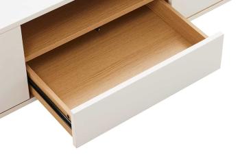 Zwevend tv-meubel wit en eiken kleur 200 cm