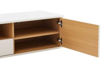 Zwevend tv-meubel wit en eiken kleur 200 cm