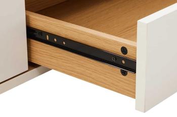 Zwevend tv-meubel wit en eiken kleur 200 cm