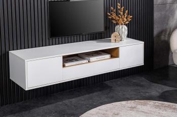 Zwevend tv-meubel wit eiken kleur 150 cm