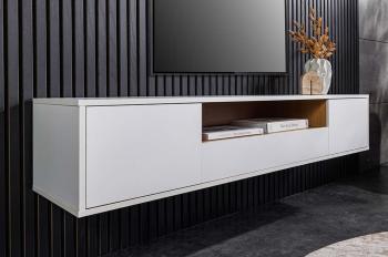 Zwevend tv-meubel wit eiken kleur 150 cm