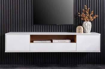 Zwevend tv-meubel wit eiken kleur 150 cm