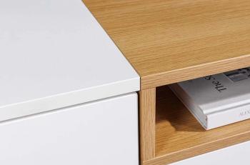 Zwevend tv-meubel wit eiken kleur 160 cm