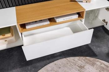 Zwevend tv-meubel wit eiken kleur 160 cm