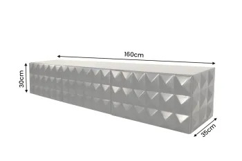 Hangend design TV meubel mangohout zwart 160 cm