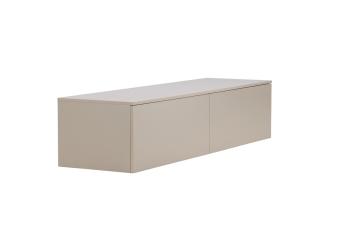 Hangend wandmeubel beige MDF met laden 160 cm