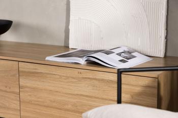 Hangend wandmeubel eiken MDF met laden 160 cm