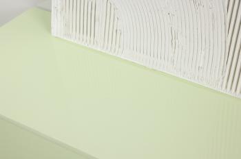 Hangend wandmeubel lichtgroen MDF met laden 160 cm