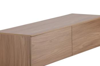 Hangend wandmeubel walnoot MDF met laden 160 cm