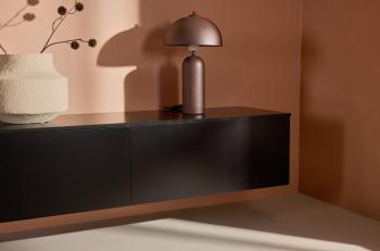 Hangend wandmeubel zwart MDF met laden 160 cm