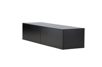 Hangend wandmeubel zwart MDF met laden 160 cm