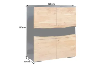 Highboard kast acaciahout met verlichting