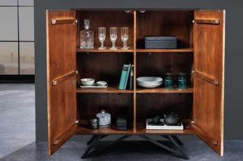design highboard acaciahout natuursteeen