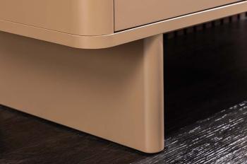 Highboard wandkast beige met travertin bovenblad 131cm