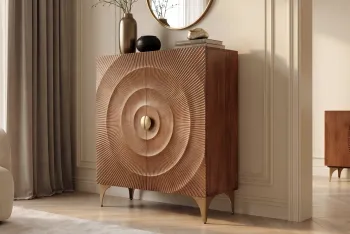 Highboard kast 120 cm bruin mangohout