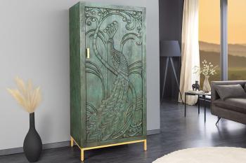 Highboard groen mangohout Pauw 166 cm