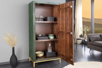 Highboard groen mangohout Pauw 166 cm