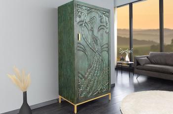 Highboard groen mangohout Pauw 166 cm