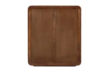 Highboard kast mangohout donkerbruin gouden accent 120 cm