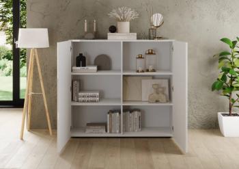 Highboard kast wit hoogglans 120x113 cm