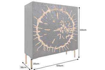 Highboard Sun zwart mangohout