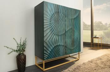 highboard turquoise mangohout 100 cm