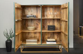 highboard turquoise mangohout 100 cm