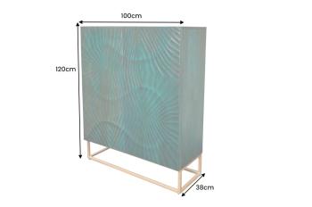 highboard turquoise mangohout 100 cm