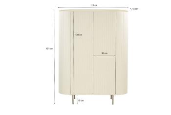 Afmetingen retro highboard Noor