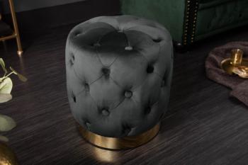 hocker barok zwart velvet