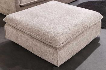 hocker beige bouclé 100 cm