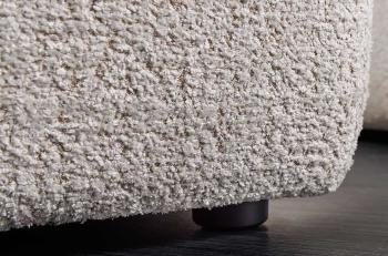 Moderne Hocker champagne beige bouclé 118 cm