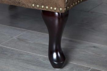 Hocker chesterfield antiek bruin 80 cm