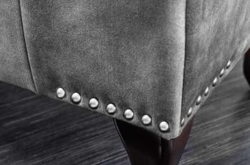 Hocker beige houten poten