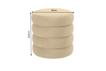 hocker met opbergruimte geel fluweel 41 cm