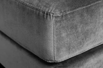 Hocker grijs fluweel 80 cm