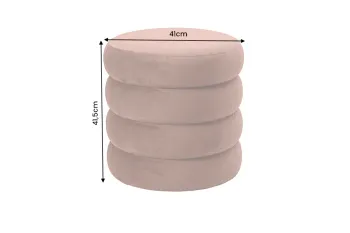 hocker met opbergruimte roestbruin fluweel 41 cm
