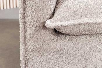 hoekbank beige boucle stof 255x160 cm