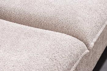 hoekbank beige boucle stof 255x160 cm