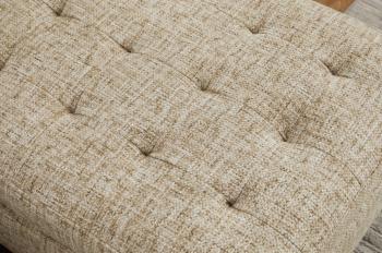Hoekbank beige stof 220 cm universele ottomane
