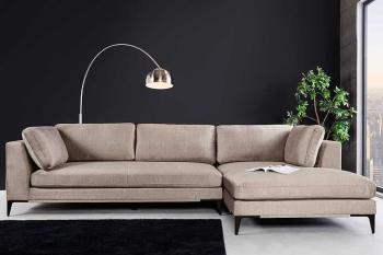 Bigsofa hoekbank taupe fluweel 315 cm
