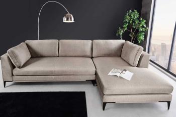 Bigsofa hoekbank taupe fluweel 315 cm